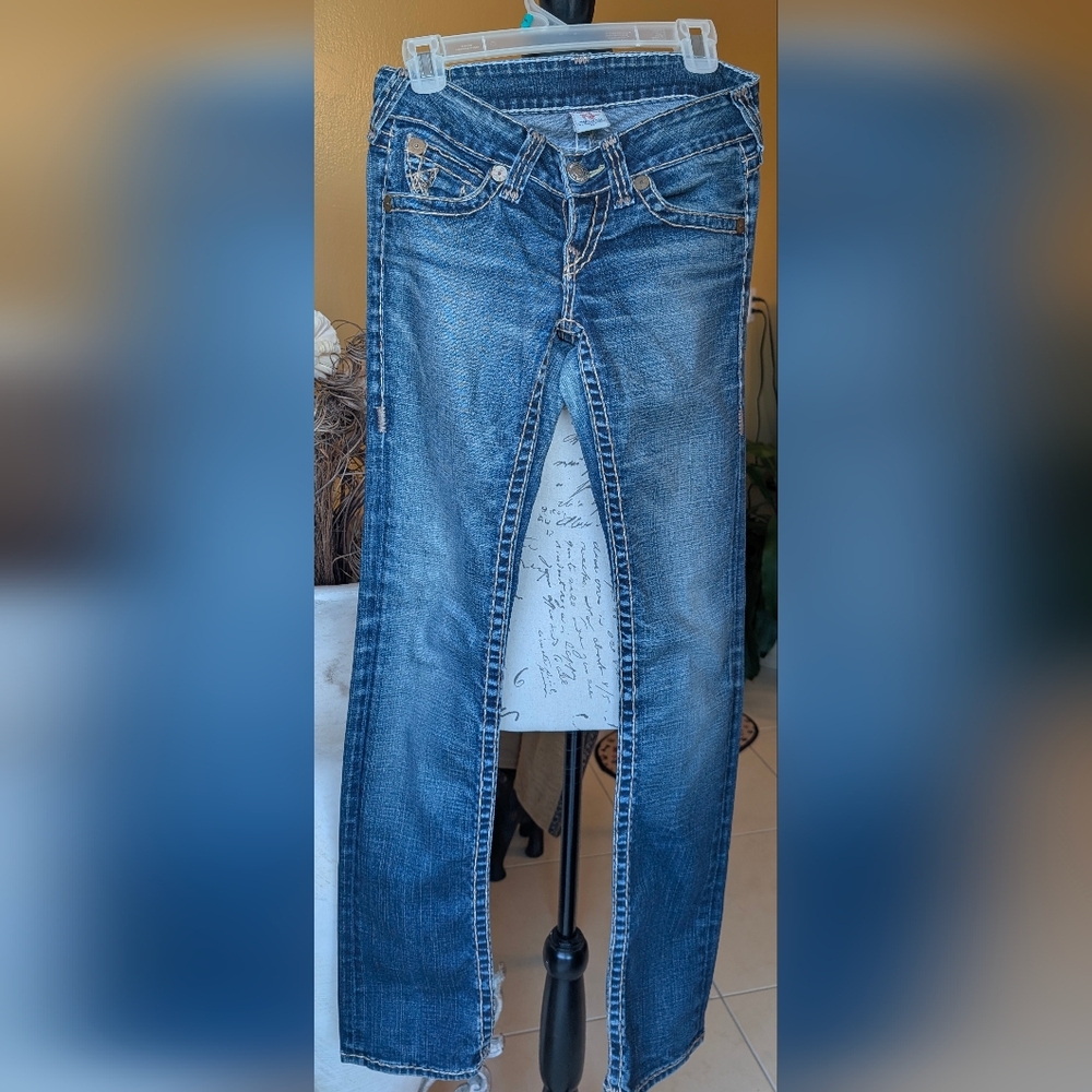 TRUE RELIGION Women's Authentic Low Rise Vintage Denim Jeans Size 27